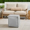 Sorra Home Subrella Bean Fabric Outdoor Patio Pouf - 2 of 4