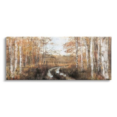 Stupell Industries Autumn Birch Tree Grove Scenery Canvas Wall Art