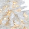 Nearly Natural 4.5-ft White Artificial Christmas Tree with 100 Clear LED Lights in Red Planter - 4 of 4