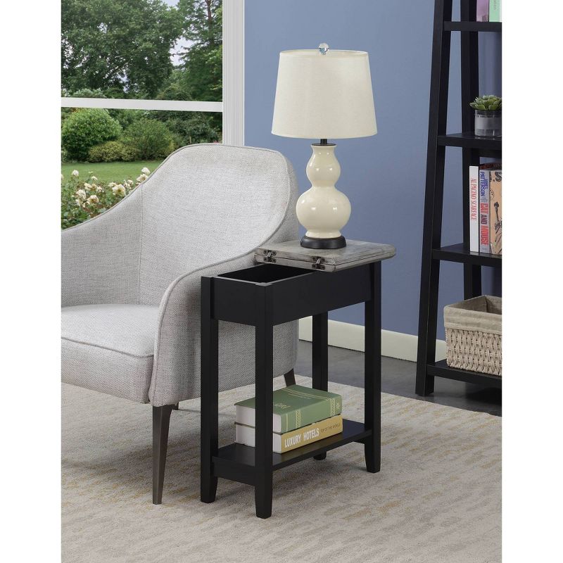 Breighton Home Harper End Table with Flip Top Storage and Lower Shelf, 5 of 9