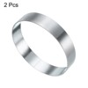 Unique Bargains Stainless Steel Seamless Nonstick Mirror Coating Round Cake Ring 2 Pcs - 3 of 4