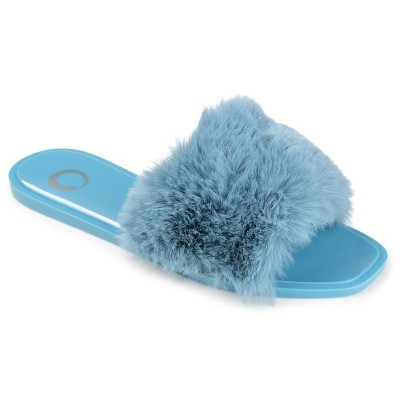 Journee Collection Women's Faux Fur Dusk Slide