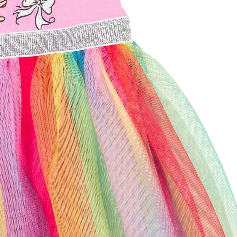Disney Fancy Nancy Short Sleeve Tutu Dress Scrunchy Set Pink , 4 of 8