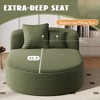 KWPZQEB 51'' Chaise Lounge Chair, Corduroy Upholstered Boneless Sofa Bed with 2 Pillows, Modern Sleeper Couches for Living Room, Bedroom - 4 of 4