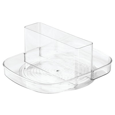 InterDesign Linus Plastic Spinning Napkin and amp Condiment Holder Clear