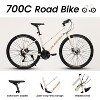BestParts Road Bike 700C×35, 21-Speed Commuter Bike, Urban Hybrid Bicycle, Dual Disc Brakes, for Adults & Students, Cream Steel Frame - 3 of 4