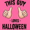 Women's Design By Humans This Guy Loves Halloween By MultimediaOne Racerback Tank Top - 2 of 3