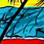 turquoise palm tree island