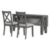 Whisen 6-Piece Family Foldable Table Dining Set with 4 Chairs and Bench - 4 of 4