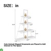 56" 4-Tier A-Frame Ladder Bookcase – Narrow Space-Saving Shelf for Books, Plants & Decor, Metal Frame with Engineered Wood Shelves - 2 of 4