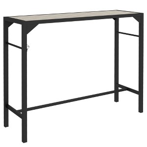 Resenkos Outdoor Bar Table, Bottle Opener, Wood Grain, Outdoor Gardens, Patios And Backyards, Light Brown - 1 of 4