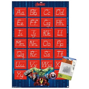 Trends International Marvel Comics - Avengers - Alphabet - Write Letters Unframed Wall Poster Prints - 1 of 4