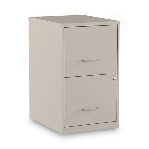 Alera Soho Vertical File Cabinet, 2 Drawers: File/File, Letter, Putty, 14" x 18" x 24.1" - 1 of 4