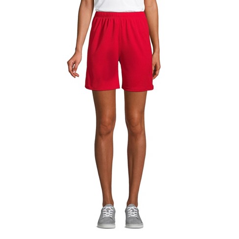 Lands End School Uniform Women s Mesh Gym Shorts Medium Red Target