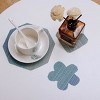 Aoibox Set of 4 Vinyl Table Place Mats, Stain Resistant Foldable Washable Wipeable for Kitchen Dining Table Decoration Indoor Outdoor (Blue) - 3 of 4
