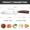 imarku Santoku Knife 7 inch Kitchen Knife Ultra Sharp Asian Knife, German HC Stainless Steel 7Cr17Mov, Ergonomic Pakkawood Handle, Red - 4 of 4