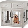Garvee ElfinAura 40" Heavy Duty Dog Crate Furniture with Double Doors, Removable Tray & Storage Drawers - 3 of 4