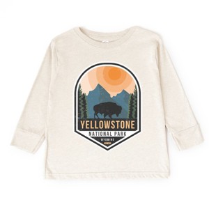 The Juniper Shop Yellowstone National Park Badge Toddler Long Sleeve Tee - 1 of 4