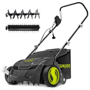 Sun Joe Electric Lawn Dethatcher & Scarifier with 8-Gal Bag, 12 Amp, 13 Inch, Black - Heavy Duty Gardening Machine & Equipment for Lawn, Yard & Grass - 1 of 4