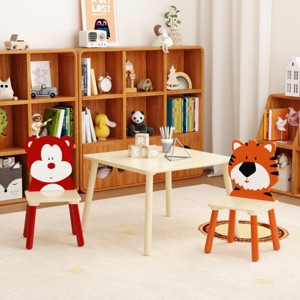 KTMBDW Kids Table and Chairs Set, Toddler Table and Chair Set, Wooden Activity Play Table Set - 1 of 4