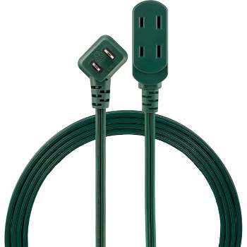 Philips 6' 3-Outlet Polarized Extension Cord Indoor Green