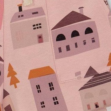 pink and coral houses