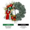 COZONY Pre-Lit Christmas Wreath & Garland Set, Artificial Lighted Decor for Door, Porch and Fireplace - 4 of 4