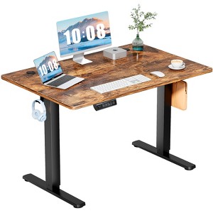 DOMETOUR Height Adjustable Electric Standing Desk, Sit Stand Up Down Computer Table, Ergonomic Memory Desktop Workstation - 1 of 4