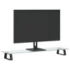 vidaXL Monitor Stand Black 31.5 in.x7.9 in.x3.1 in. Tempered Glass and Metal - 3 of 4