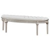 Coaster Home Furnishings Evangeline Upholstered Demilune Bench Ivory and Silver Oak - 2 of 4