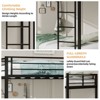 Okak Queen/Full Tube Iron Bunk Bed with Ladders & Rolling Trundle,Contemporary Bed Frame for Bedroom,Dormitory - 4 of 4
