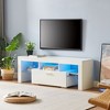 NicBex TV Stands for Living Room,LED Light Entertainment Center with Cabinets,TV Console for Living Room, Bedroom, Home - 2 of 4
