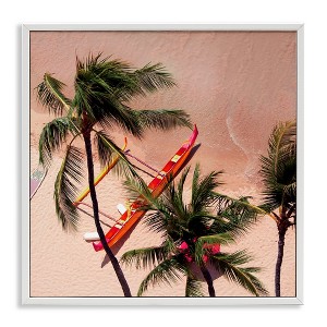 Stupell Industries Waikiki Beach Surf Coast Framed Giclee Art - 1 of 4