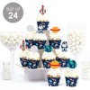 Big Dot of Happiness Blast Off to Outer Space - Cupcake Decoration - Baby Shower or Birthday Party Cupcake Wrappers and Treat Picks Kit - Set of 24 - 2 of 4