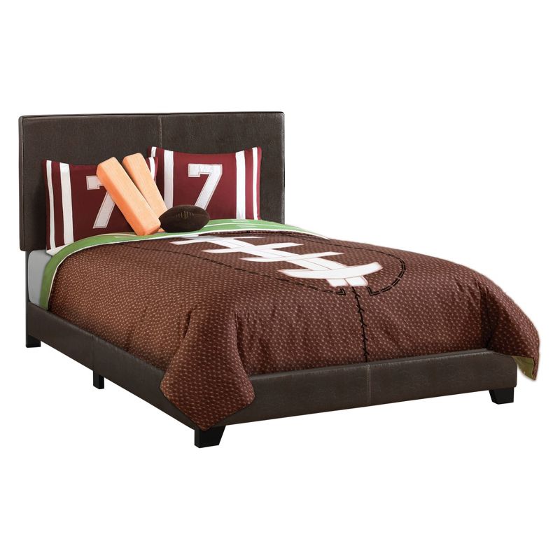 Full Size Bed Leather Dark Brown - EveryRoom, 1 of 7