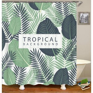 Tropical Background Shower Curtains for Bathroom Waterproof Fabric Bath Curtain Durable Soft Stylish Bathroom Decor 72x72 Inch - 1 of 1