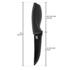 Lux Decor 8 Piece Steak Knives Set Stainless Steel Serrated Ultra Sharp Knives Dishwasher Safe High Carbon Knife Set Black - 4 of 4