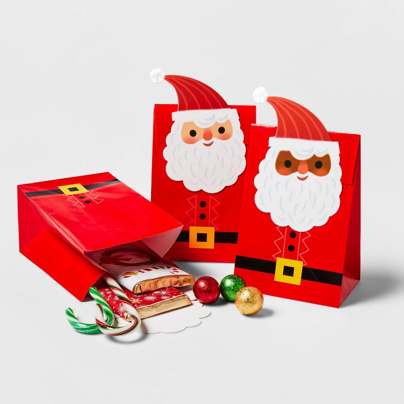 8ct Santa Paper Treat Bag - Wondershop&#8482;, 3 of 5
