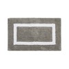 Hotel Bath Rug 100% Premium Cotton Tufted Two Tone Reversible Bathroom Rug, Soft & Water Absorbent, Machine Washable Bath Mat - 2 of 4