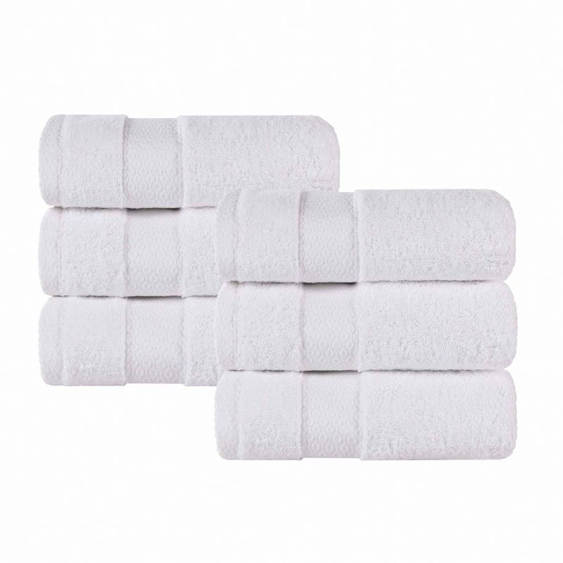 Cotton Heavyweight Ultra-Plush Luxury Hand Towel Set of 6 by Blue Nile Mills, 1 of 9