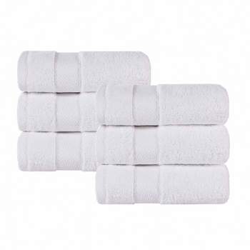 Cotton Heavyweight Ultra-Plush Luxury Hand Towel Set of 6 by Blue Nile Mills