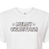 Women's - Winnie the Pooh - Merry Christmas Characters Cropped Graphic T-Shirt - 2 of 4