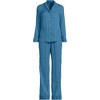 Lands' End Women's Shadow Stripe 2 Piece Pajama Set - Top and Pants - 3 of 4