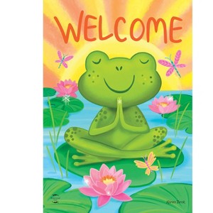 Briarwood Lane Spring Garden Flag 12x18 For Outdoor Peaceful Frog For Spring Garden Flag Flags For Outside - 1 of 4