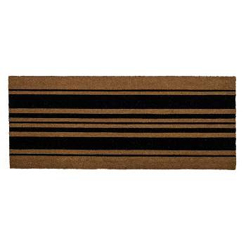 Black & Natural Stripe Outdoor Door Mat - 60 x 24