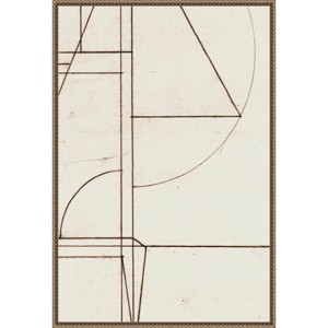 Amanti Art 23"x33" Minmod No 2 by Dan Hobday Framed Canvas Wall Art Print Bronze: Modern Style, Lithograph, Polystyrene Frame - 1 of 4
