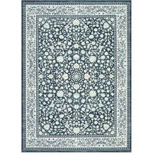 Vintage Washable Rugs for Living Room & Bedroom, Low Pile Soft Non-Slip with Rubber Backing, Home Office Decor - 1 of 4