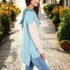 Anna-Kaci Women's Color Block Long Sleeve Hooded Pullover with Kangaroo Pocket - 4 of 4