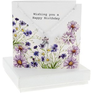 Pavilion Gift Company- Happy Birthday - Floral Necklace Earring Greeting Birthday Card Birthday Celebration Gift Set - 1 of 4