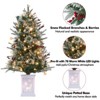 3ft Pre-Lit Christmas Tree,Artificial Christmas Trees,Snow Flocked Prelit Xmas Tree with Base,Timer Function,for Indoor Outdoor Decoration - 2 of 4